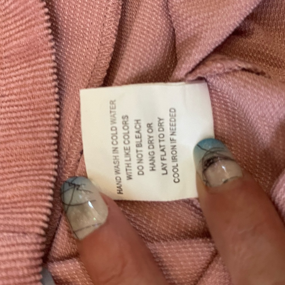 HESPERUS Blush Pink Corduroy Button Through Cord Pinafore Dress Medium - Picture 16 of 17
